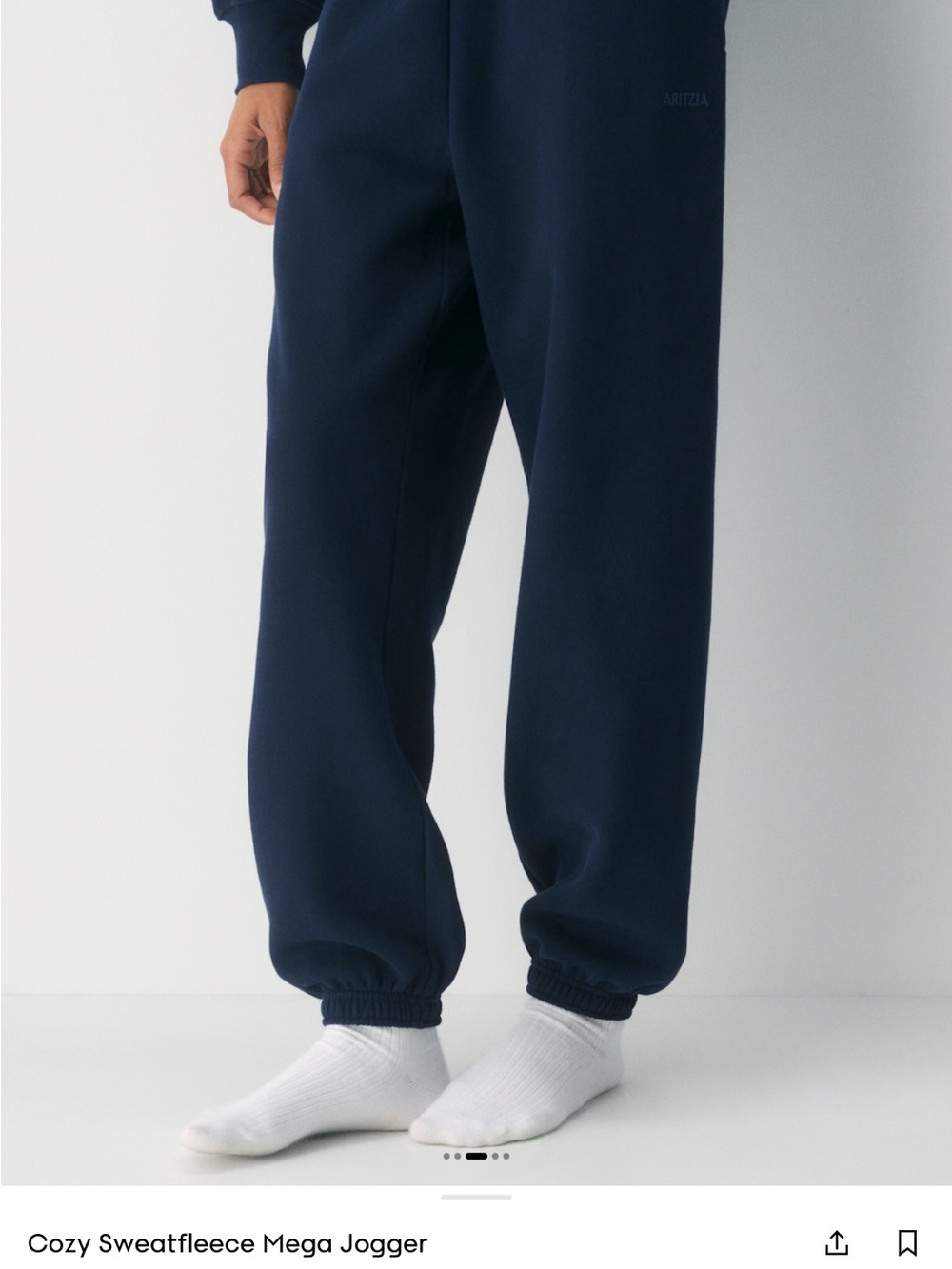Aritzia Navy Jogger Sweatpants